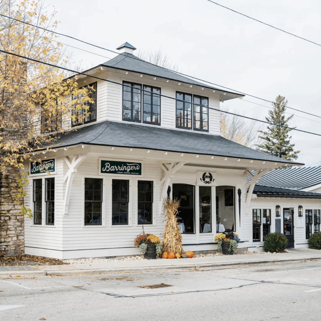 Barringers Restaurant in Door County, Wisconsin. Local food guide.