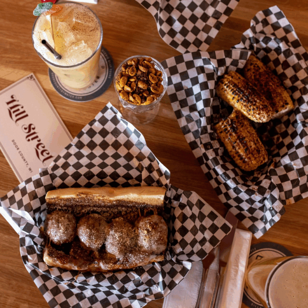 Hill Street, in Door County, Wisconsin. Local food guide.