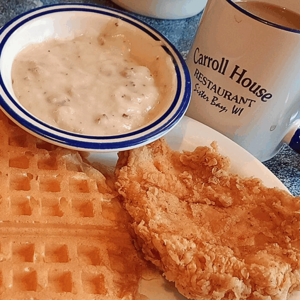 Carroll House breakfast in Door County, Wisconsin. Local food guide.