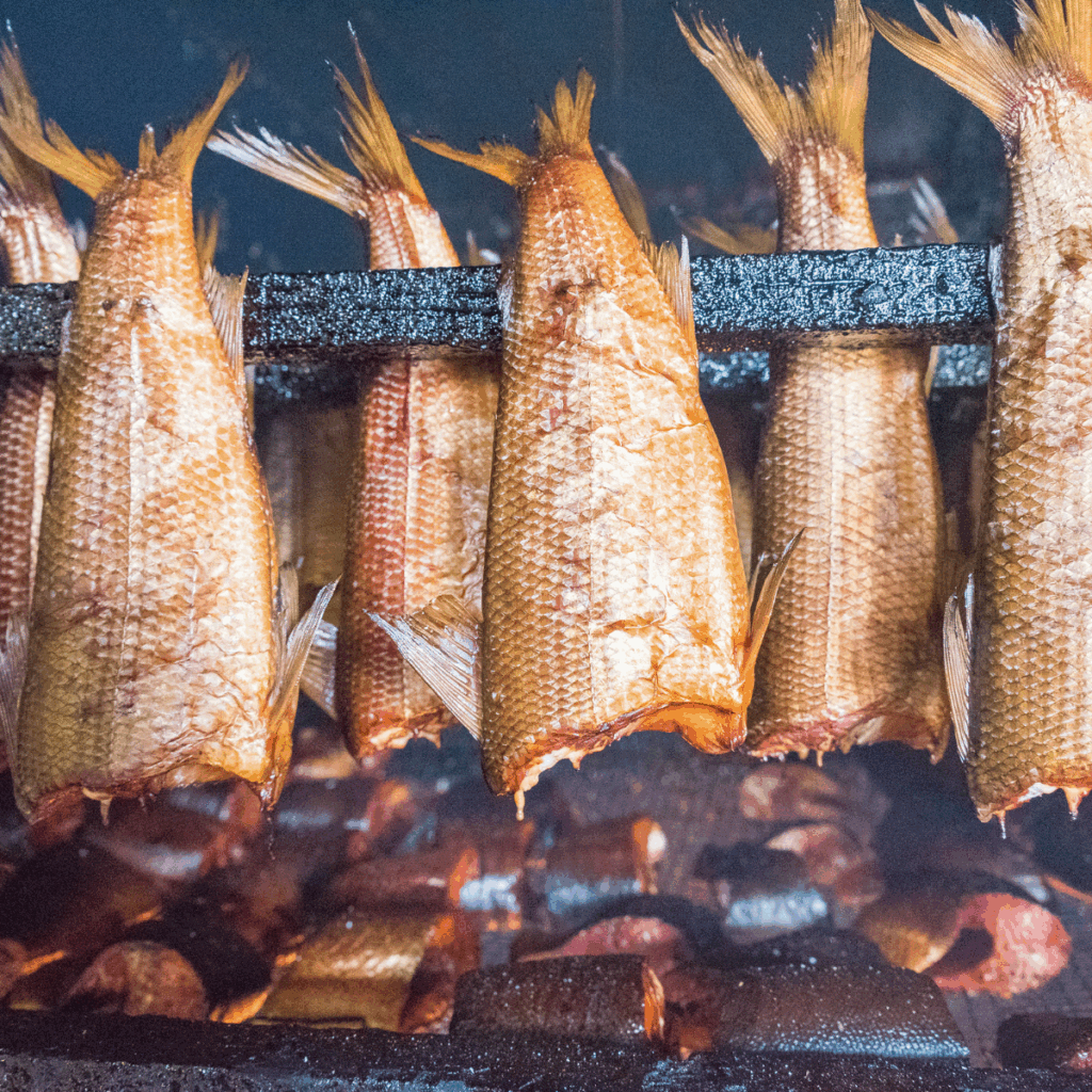 Gills Rock Charlie's Smokehouse in Door County, Wisconsin. Local food guide.