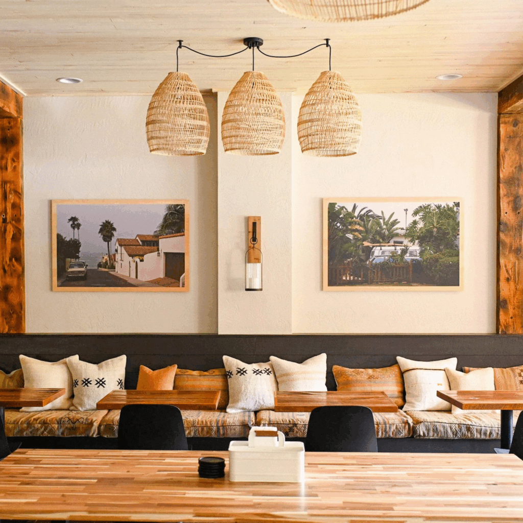 Cozy interior at Sway brewing in Door County, Wisconsin. Must visit breweries, wineries and cideries list.