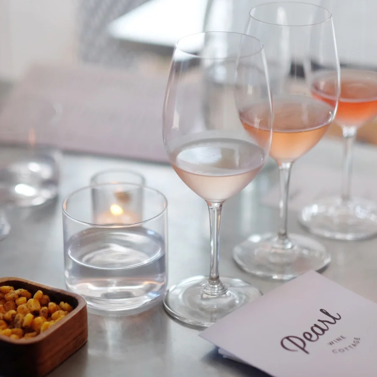 Best place to drink wine in all of Door County, pearl Wine cottage.