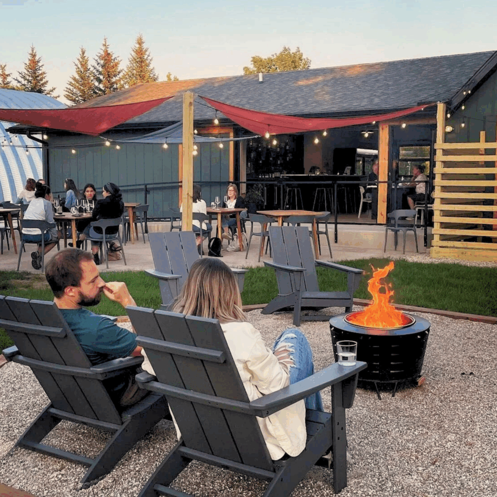 Firepit at Twelve Eleven Wine Bar in Door County, WI.